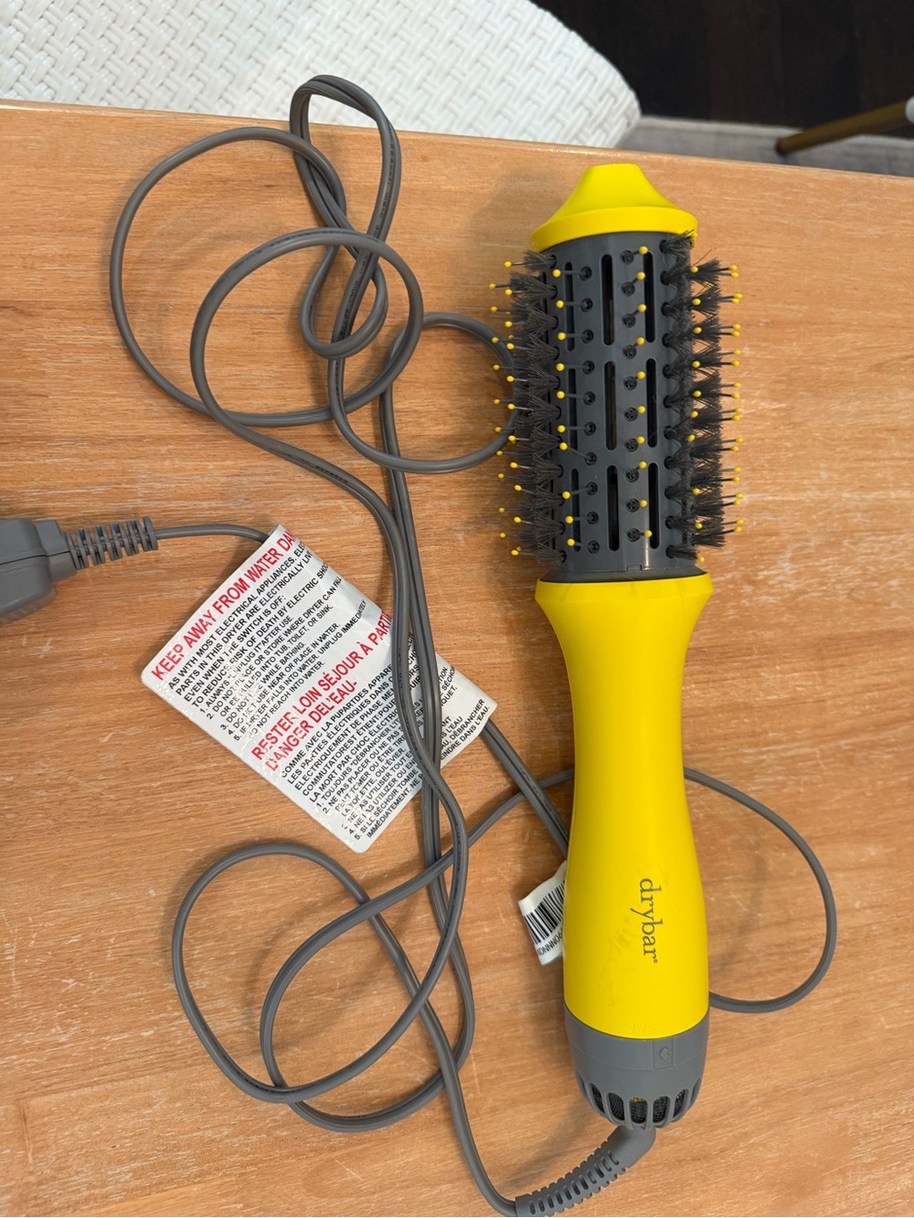 Drybar The Double Shot Oval Blow-Dryer Brush Yellow & Gray